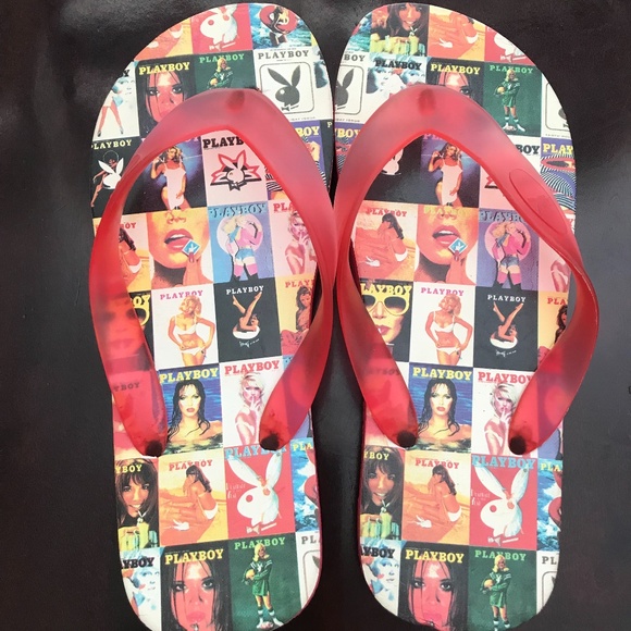 PLAYBOY Shoes - Vintage Playboy Flip Flops - size 5/6, never worn